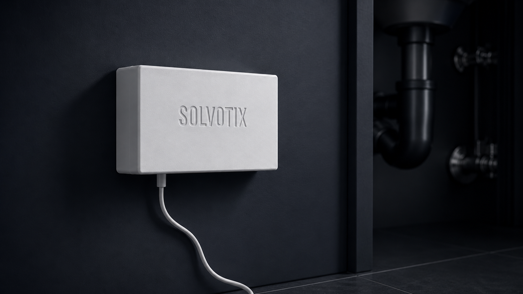 Detector de agua Solvotix con cable sensor de fugas